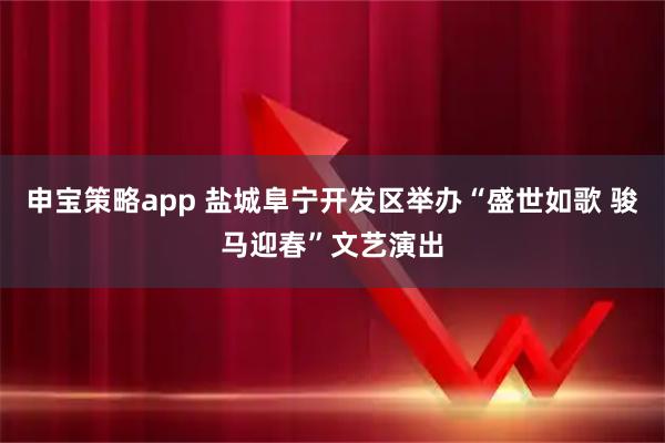 申宝策略app 盐城阜宁开发区举办“盛世如歌 骏马迎春”文艺演出